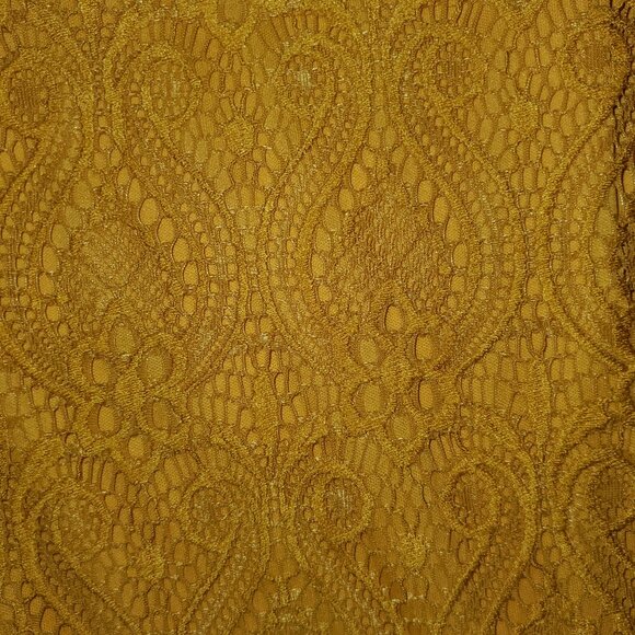WOMENS YELLOW TACERA LACE DRESS MEDIUM - Picture 2 of 4